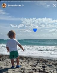 Jena Sims's Instagram story